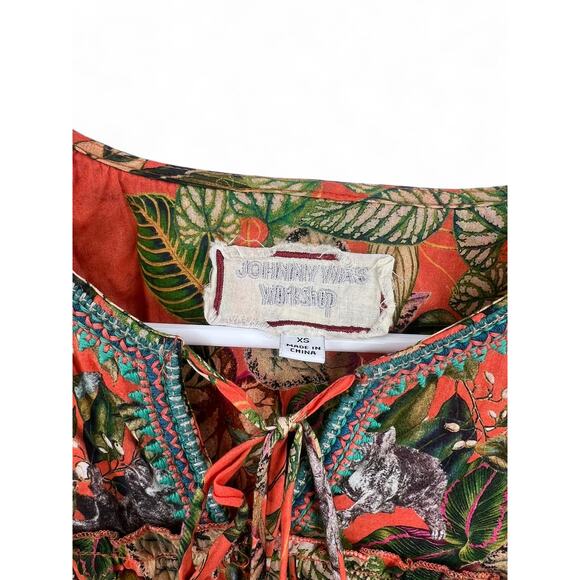 Johnny Was | XS | Blouse Floral Embroidered Tassel Peasant Top Shirt Women - Picture 3 of 4